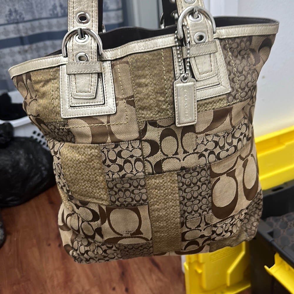 Coach Soho Signature Patchwork Tote Handbag 12318 Retail $458